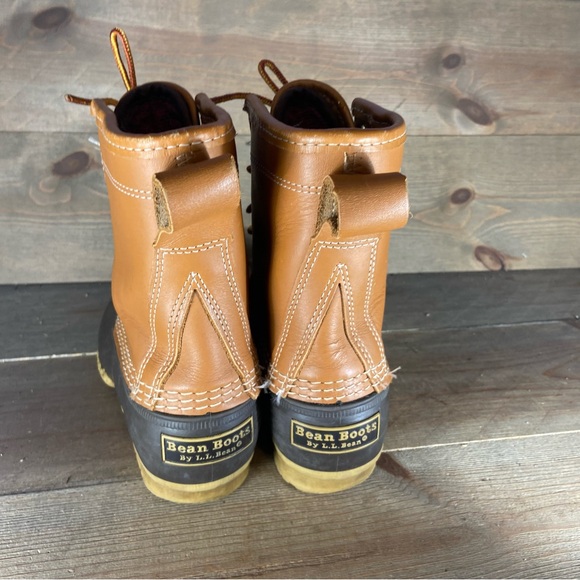Ll Bean Womens size 6 duck boots brown waterproof hunting shoes - Picture 4 of 8